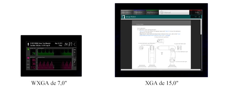 WXGA de 7,0"/XGA de 15,0"